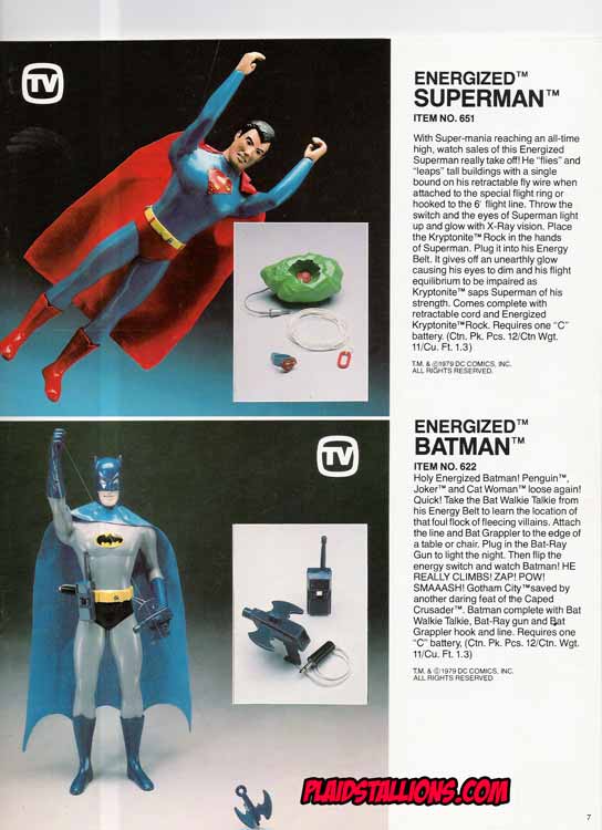 Remco Energized Superman and Batman